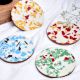 Handmade Terrazzo Multicolor Round Resin Set of 4 Decorative Coasters